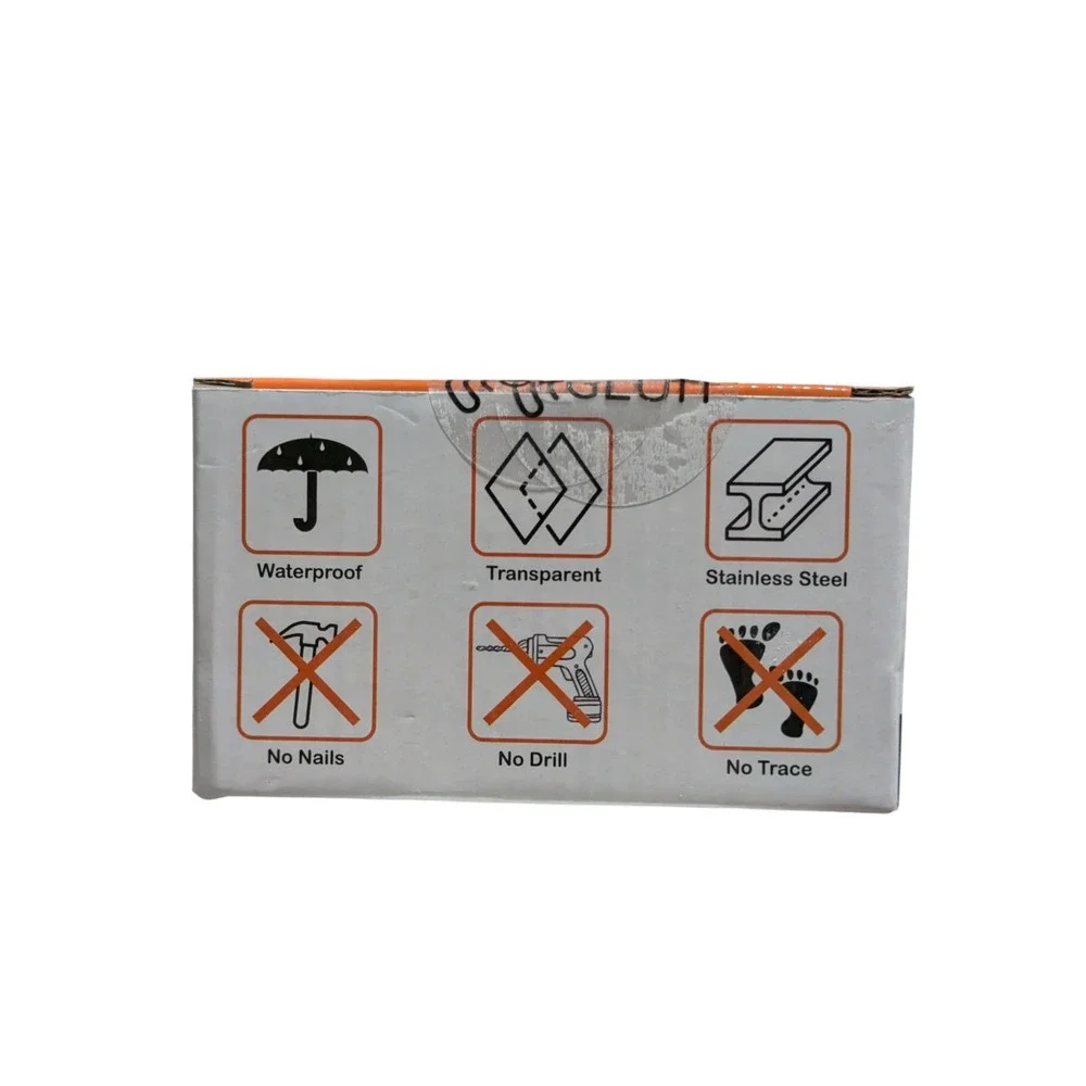 Gluit Adhesive Plastic Clear Hooks Transparent Utility Hook (20 Small Hooks)‎
